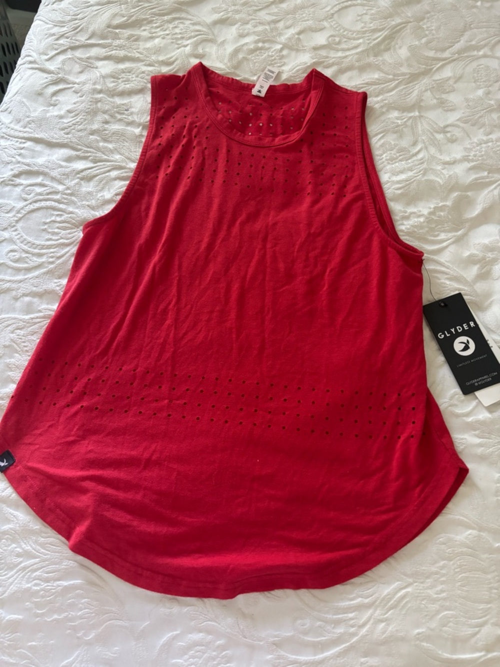 Glyder Women's Red Sleeveless Performance Tank
